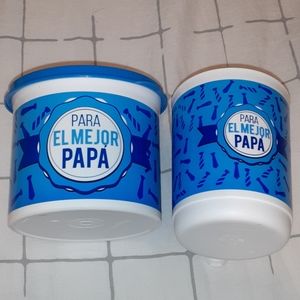 Tupperware Cookie container & mug set Father Day